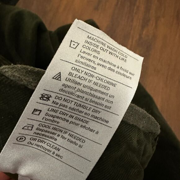 VINCE Slouchy Corduroy Military Pants Slim Fit in Olive - Picture 12 of 16